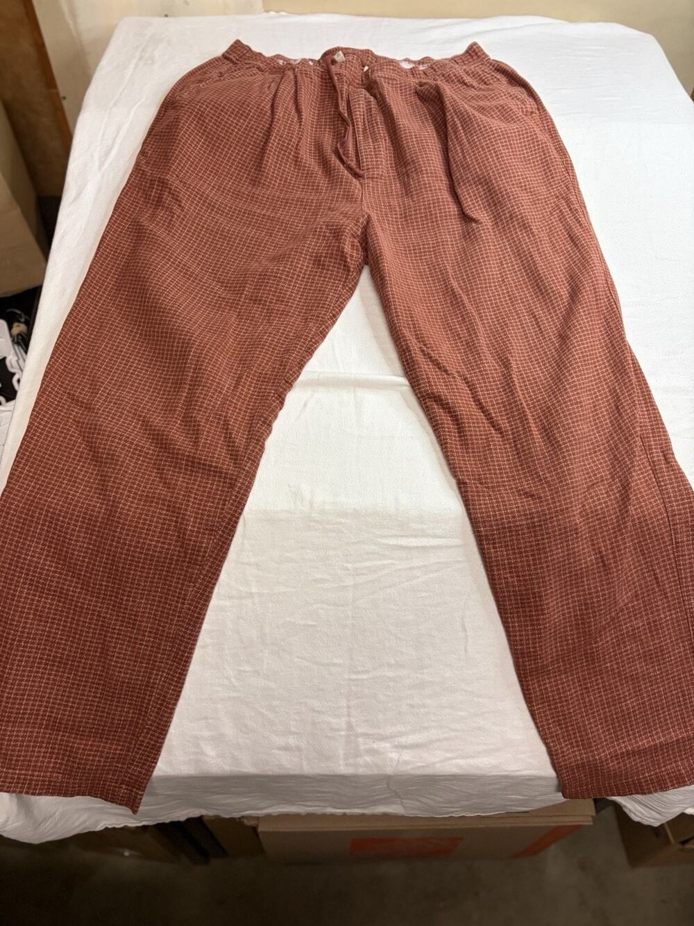 VTG The Territory Ahead Lounge Pants Men’s XL Rust Heather Cotton Drawstring 90’